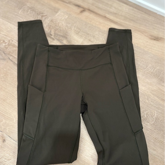 lululemon athletica Pants - Lululemon Green Speed Up Mid Rise Leggings